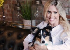 Dr. Laura Catena & her dog Beans