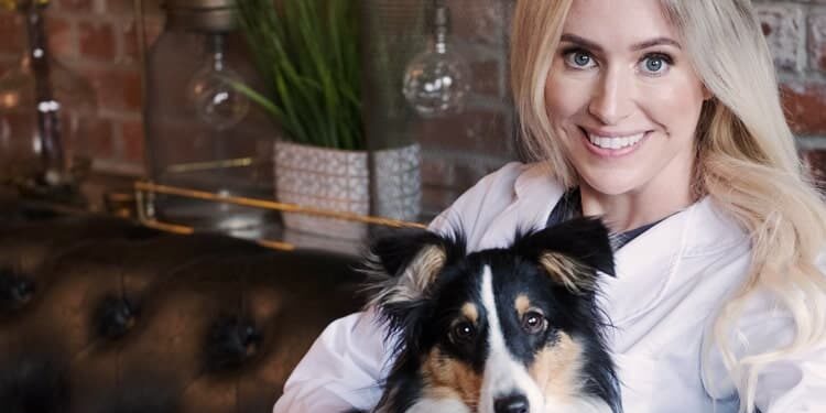 Dr. Laura Catena & her dog Beans